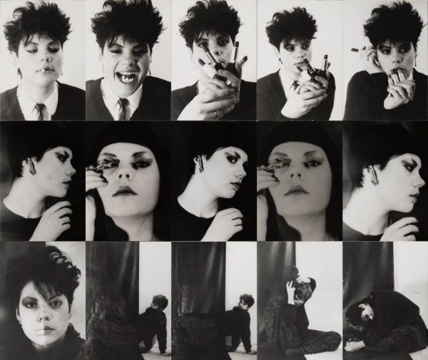 Eine Abbildung mehrerer schwarz-weiß Fotografien
                                          von Porträtfs aus der Punk-Kultur