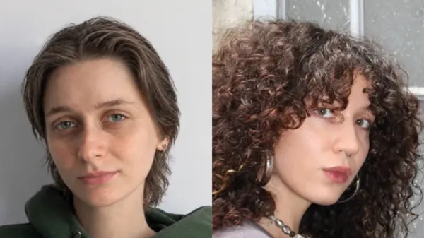 Doppelporträt von Valerie
                                          Prinz (links) und Lotti Spieler (rechts). Valerie Prinz hat kurzes, braunes Haar und trägt einen dunkelgrünen Hoodie. Lotti
                                          Spieler hat langes, lockiges, dunkles Haar, trägt ein helles Oberteil, große Ohrringe und eine auffällige Halskette. Beide
                                          blicken in die Kamera. Foto links: Charlotte Rose; Foto rechts: Helena Gurican.