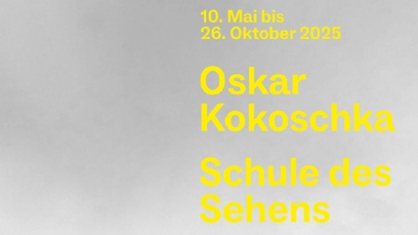 Oskar Kokoschka mit Bergen
                                          im Hintergrund